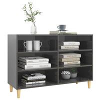 VIDAXL Sideboard Hochglanz-Grau 103,5x35x70 cm Spanplatte