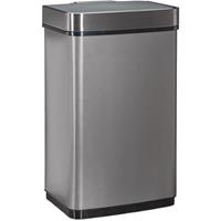 RELAXDAYS Sensor Mülleimer 60l, Abfalleimer, Küchenmülleimer aus Edelstahl, mit Bewegungssensor, batteriebetrieben, grau