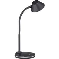 BES LED Led Tafellamp - Trion Berony - 3w - Warm Wit 3000k - Rond - Flexibele Arm at Zwart - Kunststof