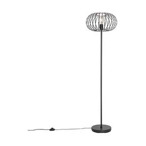 QAZQA Vloerlamp johanna - Zwart - Design - D 390mm