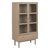 ebuy24 Vitrine Aston Vitrinenschrank mit 2 Glastüren und 1 Schubl (1-St)