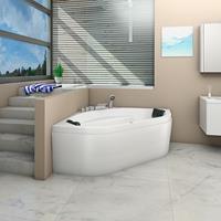 ACQUAVAPORE Whirlpool Pool Badewanne Eckwanne Wanne W20R-SC 140x140cm mit Radio+Farblicht, aktive Schlauch-Reinigung