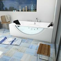 ACQUAVAPORE Whirlpool Pool Badewanne Eckwanne Wanne W81H-C-SC 180x90cm aktive Schlauch-Reinigung