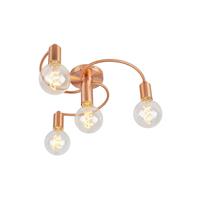 QAZQA Art Deco Deckenlampe Kupfer 4-flammig - Facil