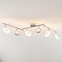 ELC Tioklia LED-Deckenlampe, chrom, sechsflammig
