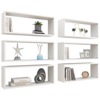 vidaxl Würfelregale 6 Stk. Weiß 60x15x23 cm Spanplatte