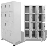 VidaXL Lockerkast Met 12 Compartimenten 90x45x180 Cm