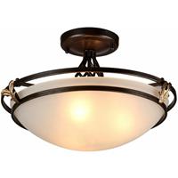 MAYTONI DECORATIVE LIGHTING Klassische Deckenleuchte, Metallrahmen, bronzefürben, Lampenschirm mattweiß, excl. 3 X E27 (60W)