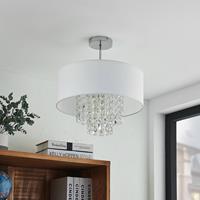Lindby Estera Deckenleuchte mit Behang, weiß