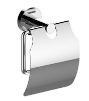 Sapho X-Round toiletrolhouder met klep chroom