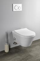 Sapho Avva randloos toilet met bidetsproeier wit