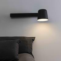 FARO BARCELONA Wandlamp Tila, draaibare kop, zwart