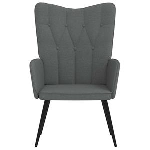 vidaXL Relaxstoel 62x68,5x96 cm stof donkergrijs