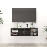 vidaXL Wandschap 102x30x29 cm spaanplaat zwart