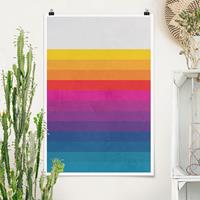 Klebefieber Poster Retro Regenbogen Streifen
