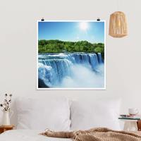 Klebefieber Poster Wasserfalllandschaft