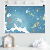 Klebefieber Poster No.MW16 Buntes Weltraumtreiben