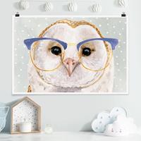 Klebefieber Poster Bebrillte Tiere - Eule