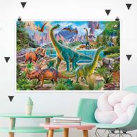 Klebefieber Poster Brachiosaurus und Tricaterops