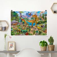 Klebefieber Poster T-Rex und Parasaurolophus