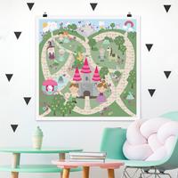 Klebefieber Poster Spielteppich Märchenland - Der Weg zum Schloss