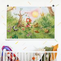 Klebefieber Poster Frida sammelt Kräuter