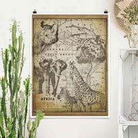 Klebefieber Poster Vintage Collage - Africa Wildlife