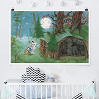 Klebefieber Poster Wassili Waschbär - Wassili auf dem Heimweg