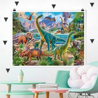 Klebefieber Poster Brachiosaurus und Tricaterops