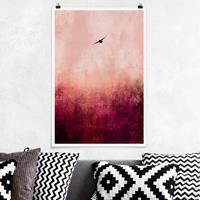 Klebefieber Poster Tiere Vogel im Sonnenuntergang