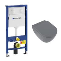 Geberit UP100 toiletset met Villeroy en Boch Subway 2.0 antraciet toilet met DirectFlush en CeramicPlus