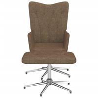 Bonnevie - Relaxsessel,Liegesessel mit Hocker Taupe Stoff vidaXL