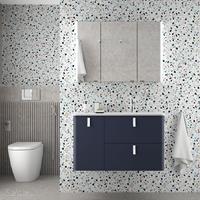 Muebles Unique badmeubel 120cm links night blauw met witte grepen