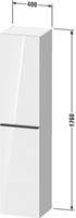 Duravit D-Neo hoge kast 40x36x176 cm, noten donker mat
