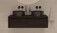 SaniGoods Alvares badmeubel 120cm 2 lades zonder waskom eiken charcoal
