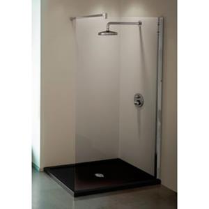 Novellini Kuadra inloopdouche H 67/70x200cm met muursteun 100cm chroom/helder kuadh70-1k
