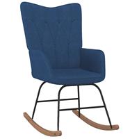 vidaxl Schommelstoel stof blauw