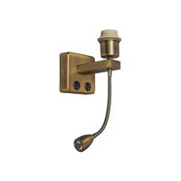 QAZQA Wandleuchte Bronze mit Lesearm - Brescia Combi