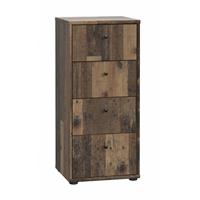 FORTE MÖBEL Kommode Schubladen Highboard Sideboard Hochkommode ca. 39 x 85 x 35 cm Old Wood Altholz Nb.-'SW16279'