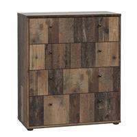 FORTE MÖBEL Kommode Schubladen Highboard Sideboard Hochkommode ca. 74 x 85 x 35 cm Old Wood Altholz Nb.-'SW16286'