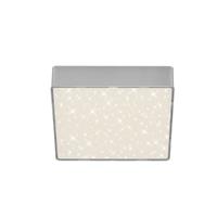 Briloner LED plafondlamp Flame Star, 15,7 x 15,7 cm zilver