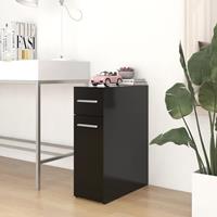 Apothekerskast 20x45,5x60 cm spaanplaat zwart