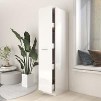 VIDAXL Apothekerschrank Hochglanz-Weiß 30x42,5x150 cm Spanplatte