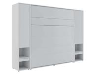 Mobistoxx Opklapbed CONCEPTION PRO 180x200 cm mat grijs (verticaal) met kasten en matras