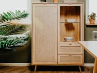 Mobistoxx Hoge commode BALO 2 deuren 2 lades sonoma eik