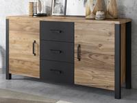 Mobistoxx Dressoir OLIANNE 2 deuren 3 lades appenzeller sparren/zwart