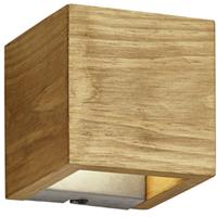 Osram ed Wandlamp - Trion Brida - 4w - Warm Wit 3000k - 1-lichts - Vierkant at Bruin - Natuurhout