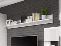 Mobistoxx Wandplank TULIO 160 cm wit/hoogglans wit