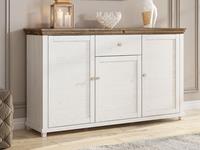 Mobistoxx Commode EVOCO 3 deuren en 1 lade wit/ribbec eik