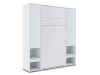 Mobistoxx Opklapbed CONCEPTION PRO 90x200 cm mat wit (verticaal) met kasten